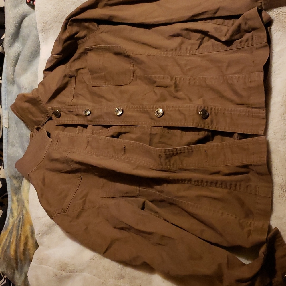 Brown button up jacket